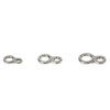 60pcs Stainless Steel Solid Fishing Figure 8 Jigging Rings Lure
