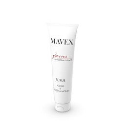 Mavex, Scrub with jojoba and sweet almond oil, exfoliating for face, neck and décolleté, 150 ml