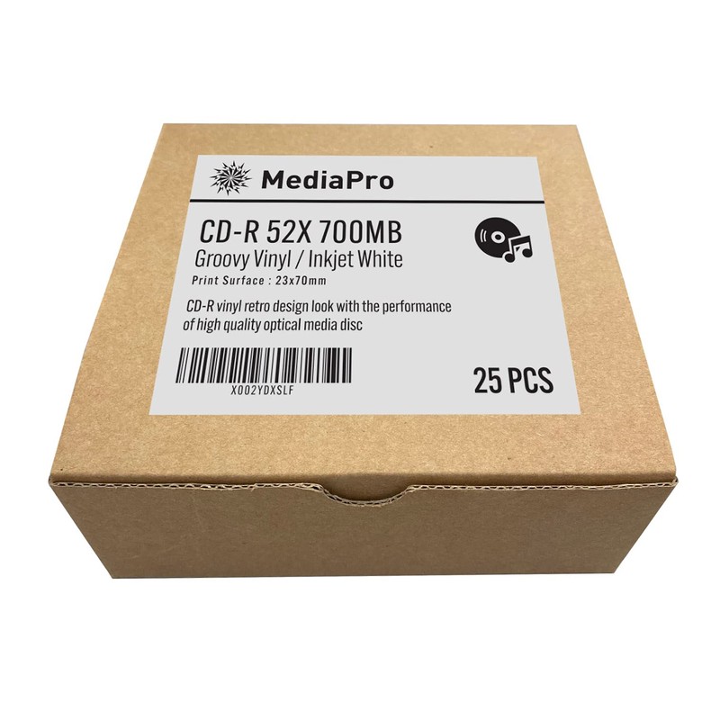 MediaPro Blank CD - Professional Grade Vinyl CD-R with White