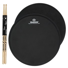 Practice Drum Pad, Drum Practice Pad, Silent Practice Pad for Drumming with Different Playing Surface with 1 Pairs Drum Sticks (Style 2)