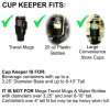 Gadjit Cup Keeper Cup Holder Adapter, Fits Most Vehicles, Black