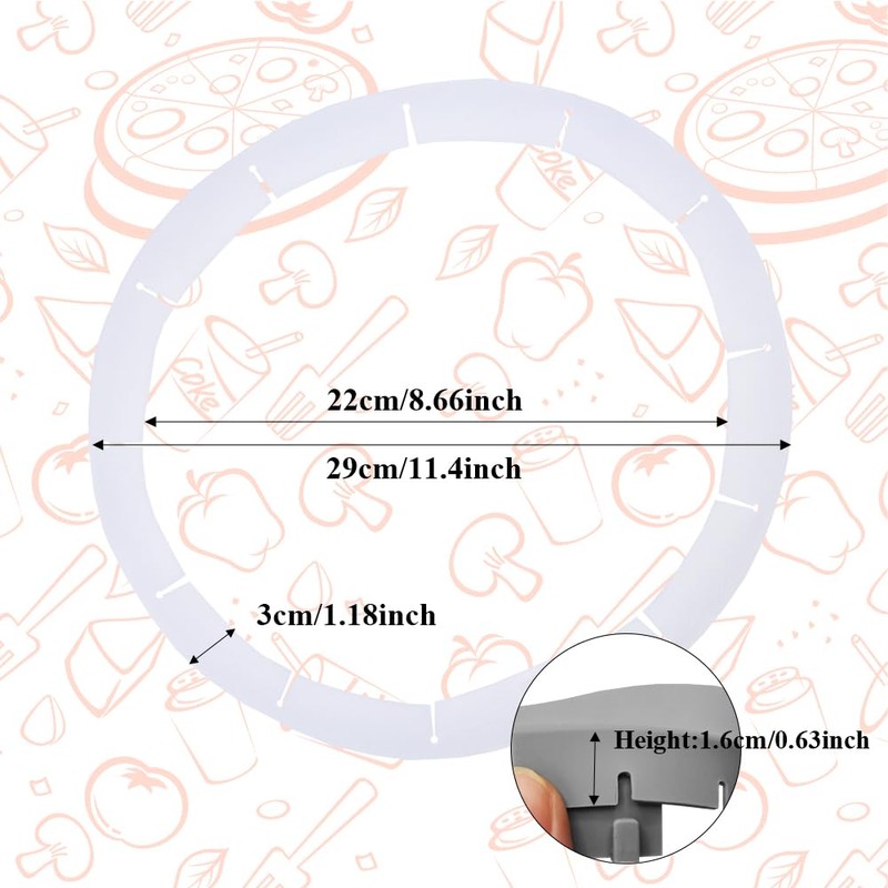 UAREBST Adjustable Pie Crust Shields, Silicone Baking Protectors, Cover Ring
