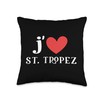 I Love St.Tropez France City Throw Pillow