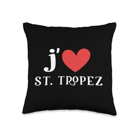 I Love St.Tropez France City Throw Pillow