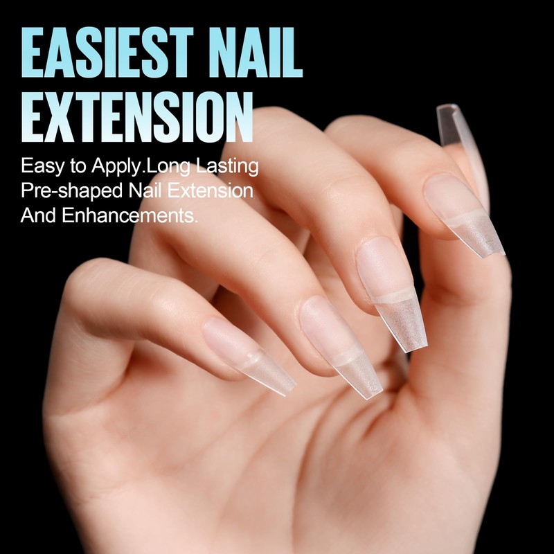 TOMICCA Coffin Nail Tips, Pack of 360 False Nail Tips,