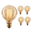 GOENDR Vintage Edison Bulb,Large Round Edison Antique Light Bulbs-G30/G95 120V