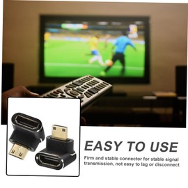 Gatuida 2 Pack Video Adapter for TV 90 Degree Laptop Projector Connector Male Extension Converter