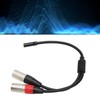 Dual XLR Male to 3.5mm Female Stereo Cable, Professional Balanced