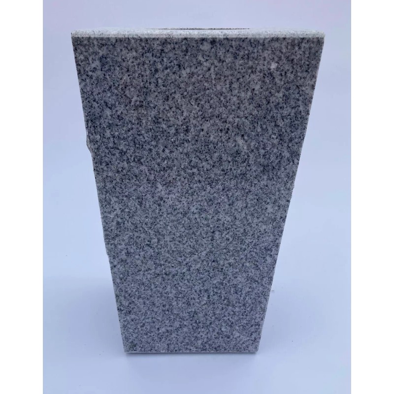 Granite Vase Tapered (5"x4"x9") Gray Cemetery Grave