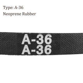 Kozelo A-36 Drive V-Belt - [36 Inch Inner Circumference] A-section Rubber Drive Belt Wrapped for Transmission Use