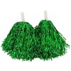 Set of 2 Glitzy Cheerleader Pom Poms in Green