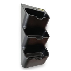 BOXSAND-6 (12"x26") Living Wall - Wall Planter, Vertical Garden for 6 Plants, Indoor/Outdoor, 2 Screws Install (Black) with Black Square Pots