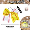 WILLBOND 10 Pieces Baseball Hair Bows 6.5 Inch Large Softball