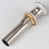 Brushed Nickel Pop Up Sink Drain with Overflow, Bathroom Faucet