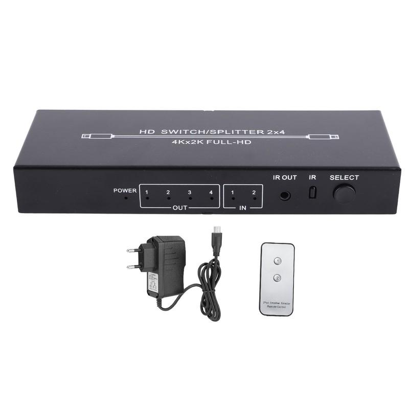 HD Multimedia Interface Splitter 2 in 4 Out 4K HD