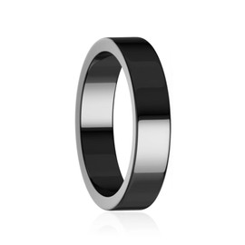 Hematite Ring for Women Men, Genuine Magnetic Black Stones Ring for Anxiety Balance Root Chakra, Absorb Negative Energy Jewelry Size 6-12 (9)