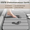 Mpupmiao Foldable Stone Bath Mat - Super Absorbent Diatomaceous Earth