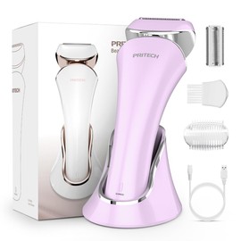 PRITECH Electric Shaver Women Rechargeable Rzor for Women,Lady Razor for Legs,Arm,Underarm,Bikini,USB Rechargeable Razor Wet&Dry Cordless for Woman