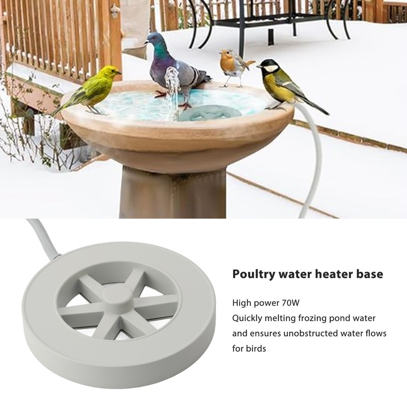 Bird Bath Heater 70W Rapid Deicing Constant Temperature Control Chicken