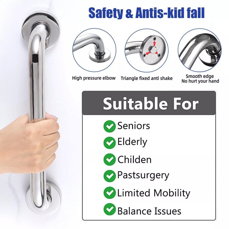 Dazone 2Pcs Grab Bar Bathroom Stainless Steel Safety Handicap Shower