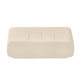Kleine Wolke 5066202853 Cubic Stoneware Soap Dish Natural Dimensions Approx. 8.5 x 11.1 x 2.9 cm