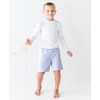 RUGGEDBUTTS Boys UPF50+ Sun Protection Seersucker Swim Trunks - Periwinkle