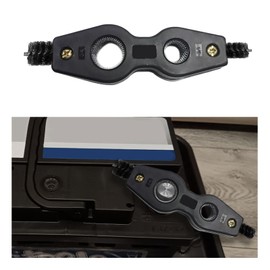 Dickno Car Battery Terminal Cleaning Brush, 4 in 1 Anti-Rust Auto Battery Cleaner with Steel Wire, Universal Vehicle Battery Terminals Machine Parts Cleaning Tool Accessories (Black)