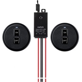 Meskliu 12V Wireless Mini Remote Control Switch, DC 12V/24V/48V/10A Relay with 328FT Long Range, Wireless RF Switch for Car, Motor, Lamps, LED Lights, Fans