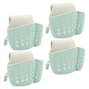 4Pcs Sink Sponge Holder PP 2 Layer Adjustable Strap Soap