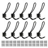 Rustic Entryway Hooks | 10 Pack of Black Wall Mounted