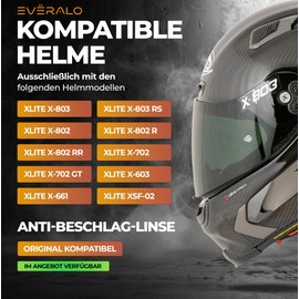 Everalo Compatible with Visor Xlite X803 - X802 - X802r - X802rr - X702 - X661 - X603 - Xsf 02 (Photochromic)