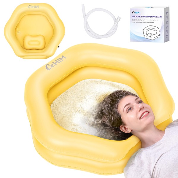 Inflatable Shampoo Basin for Bedridden, Elderly & Disabled - Petal-Shape
