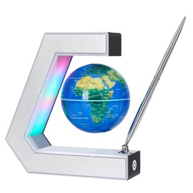 Magnetic Levitation Floating World Earth Globe Lamps With Pen, Cool Office Desk Decor Stuff For Men Boss Unique Birthday Gifts Or Christmas For Men,educational Geography Globe Toys For Kids Learning