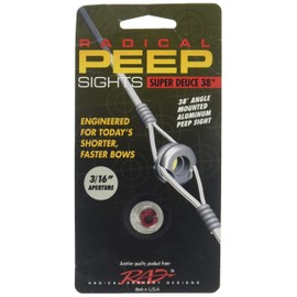 RAD Peep "Radical Archery Designs Super Deuce 38 Red Peep Sight 3/16"""