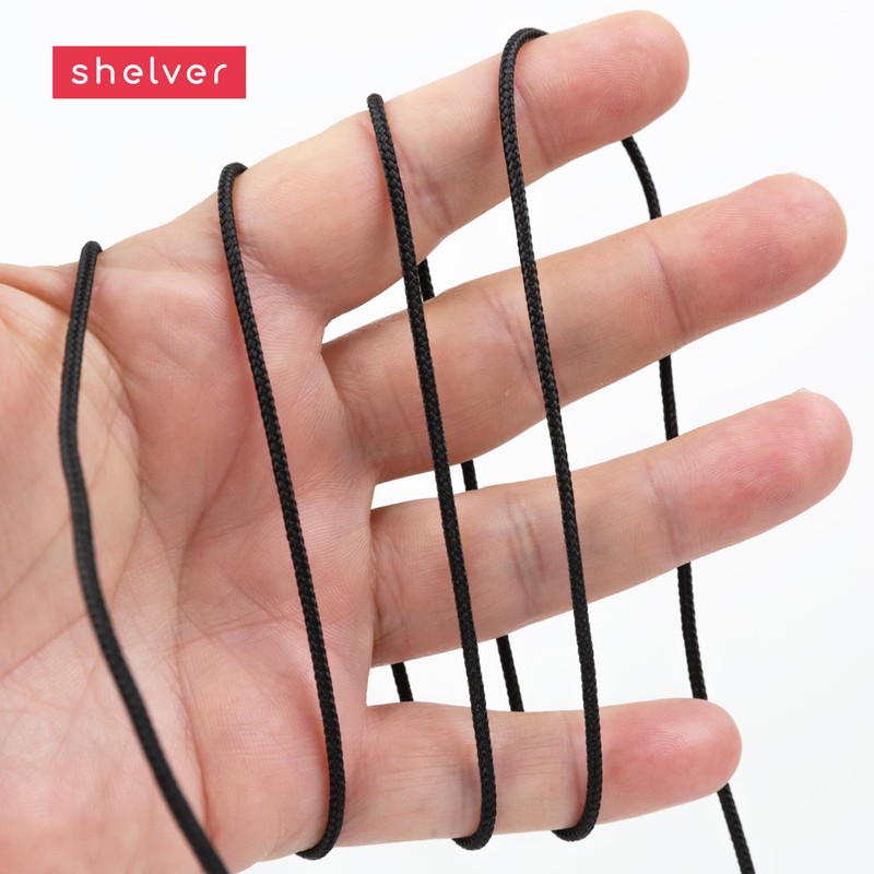 Black Cord, 2mm, 25m, Braided, Non-stretch, Strong, Durable, For General