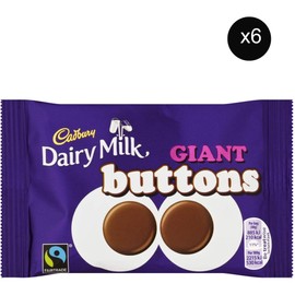 Cadbury Giant Buttons Bitesize | Total 6 bags of British Chocolate Candy - Cadbury Giant Buttons