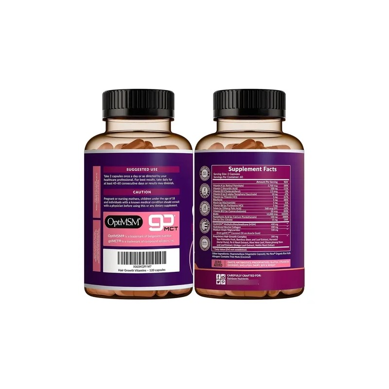 Vitaminas Para El Crecimiento Del Cabello, Rainbow Nutrients