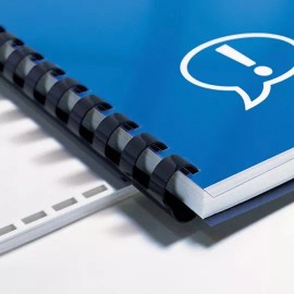 Acco Gbc 100 Arillos De Plástico Cerlox 1/2 Negro 66 A 80hjs 38 Aros