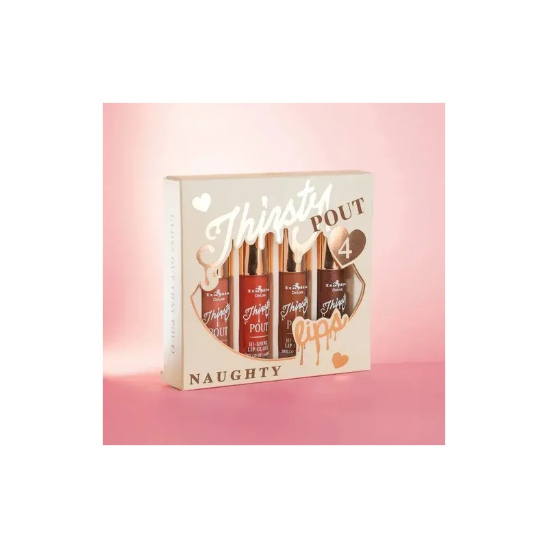 Italia Deluxe Set Gloss Labiales Thirsty Pout Hi Shine 4