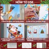 AYMQC Christmas Window Stickers PVC Static Window Stickers Double Sided