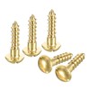 sourcing map Wood Screws M4 x 16mm Slotted Round Head