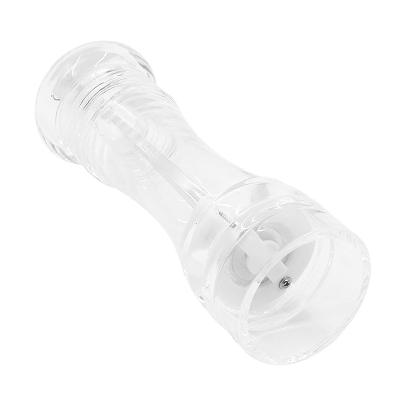 2pcs ZONADAH Transparent Pepper Mill 6 Inch Manual Salt Pepper