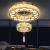 Flashing God Dia 12" Crystal Mini Chandelier Crystal Gold Ceiling