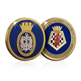 Royal Navy Fleet Auxiliary Memorabilia Gift Gold Spoof Coin Medal - Wave Knight