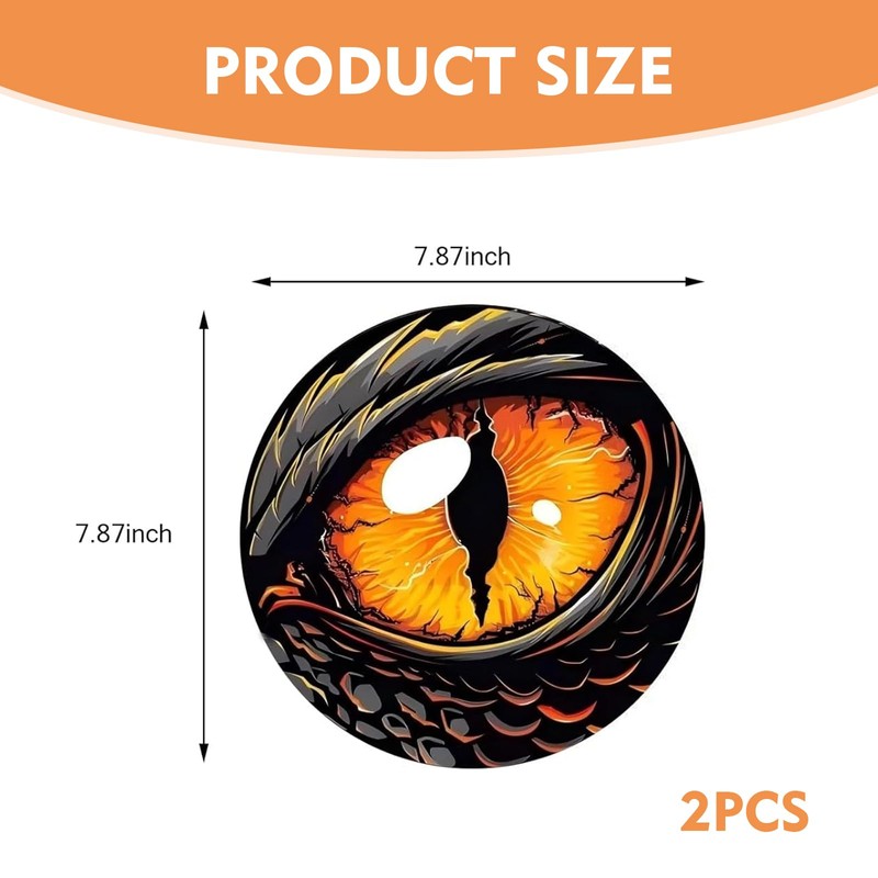 Opuweiy 2 PCS Beast Eyes Sticker, Wrangler Car Light Decals,