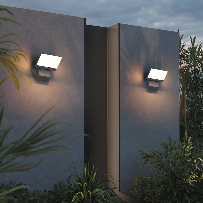 Coinmit 2 Pack Modern Outdoor Wall Light 3000K 24W Porch