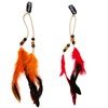2Pcs Boho Feather Hair Clip,Handmade Feather Hairpins Hair Accessories Native