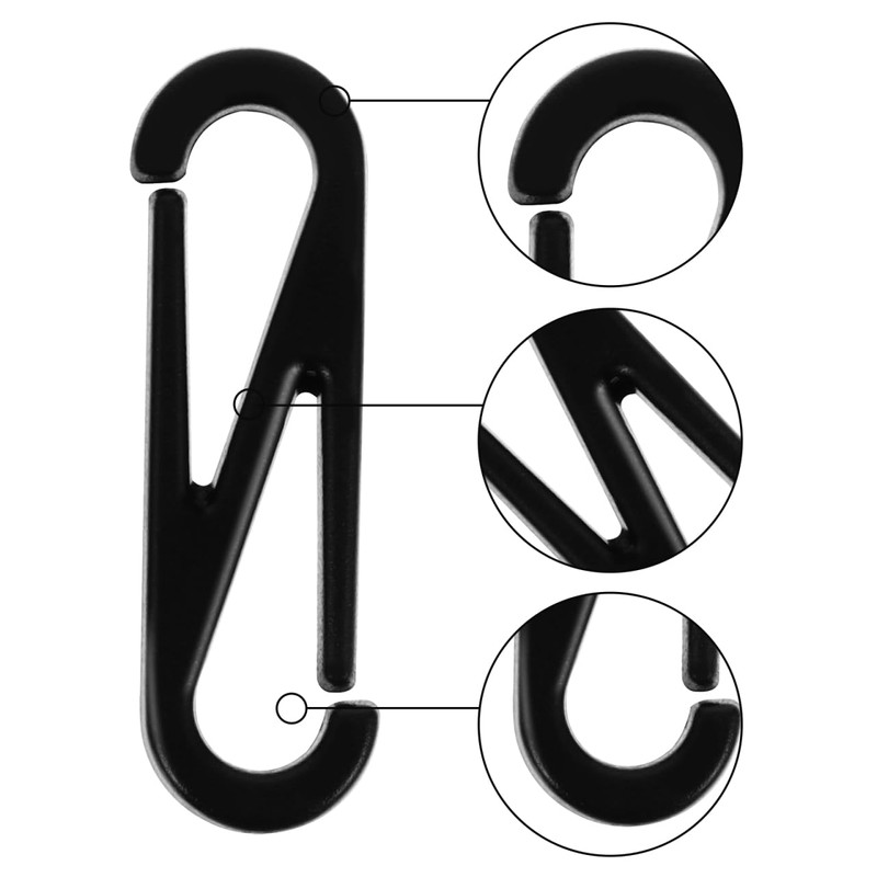 Operitacx 100pcs Plastic Hooks, Figure 8 Snap Clips, Gutter Key