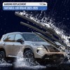 Front and Rear Windshield Wiper Blades, 3 Pcs Front and