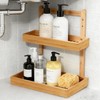 Bamboo Undersink Organizer Storage - 2-Tier Cabinet Shelf with Adjustable